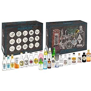 Gin Tonic Tasting Set – Mixcompany Adventskalender Tasting Box Probierset – 12x Verschiedene Gin Sorten + 12x Verschiedene Tonic Sorten – NEU
