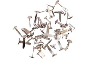 Craftelier - Set of 50 Brads or Binders in Three Different Sizes | Ideal for Embellishing Labels or Decorating Card Making, Scrapbooking and Other Craft Projects | Silver Colour