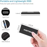 KOOTION External Hard Drive 250 GB Portable SSD USB C Read 500 MB/s Black view 6