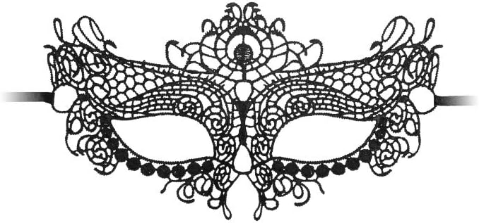 Shots Queen Black Lace Mask, Black OU319BLK - Image 4