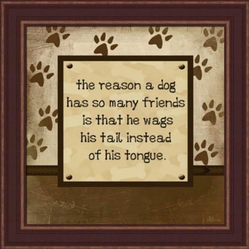 Dog Wags Tail - Framed Art Print
