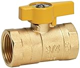 Homewerks VGV-2LH-B4CB Gas Ball Valve x Female Thread, Brass, 3/4-Inch, 0.75-Inch