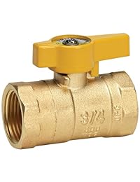 Homewerks   Válvula de bola de gas, rosca hembra x rosca hembra, latón, VGV 2LH B4CB