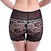 LANBAOSI Women's Rose Floral Lace High Waist Safety Leggings Underwear Free size Black