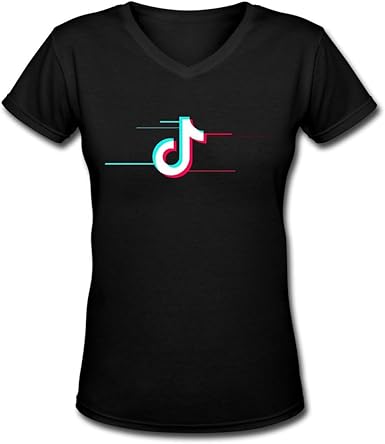 Amazon Com Tik Tok Camiseta De Manga Corta Para Mujer Cuello En V Color Negro Xl Clothing