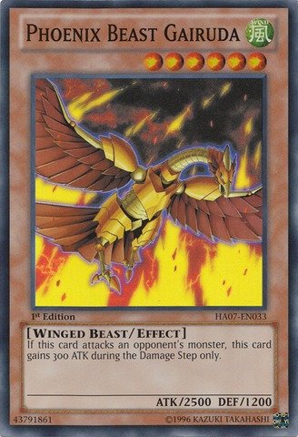 Yu-Gi-Oh! - Phoenix Beast Gairuda (HA07-EN033) - Hidden Arsenal 7: Knight of Stars - Unlimited Edition - Super Rare