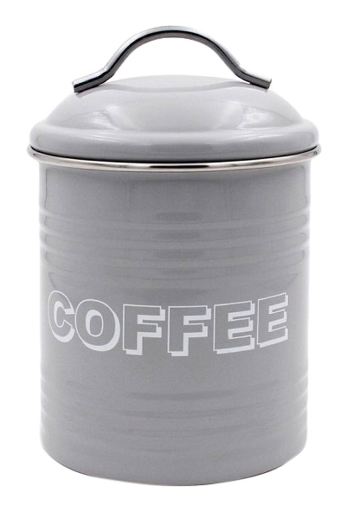 Lesser & Pavey Sweet Home Coffee Canister, Metal, Grey, 11 x 11 x 19 cm