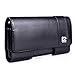 CASE123® MPS Mk II TL Premium Genuine Leather Horizontal Swivel Belt Clip Holster for Apple iPhone 6 (4.7 in screen) for use with Otterbox Commuter, Urban Armor Gear, and Typical TPU Covers - Black Cowhide