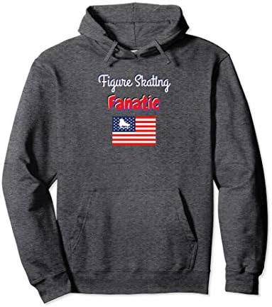 Unisex Figure Skating Fanatic Pullover Hoodie for Skaters XL: Dark Heather