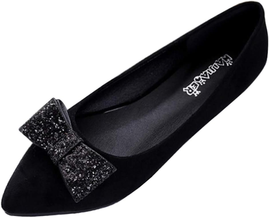 Huatime Women Shoes Ballet Flats - Loafers Pointed Toe Fashion Pumps Suede Comfy Party Wedding Work Slip On Bowknot Spring Casual Shoes