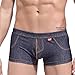 L'asher Mens Sexy Cool Denim Printed Low Rise Underwear Boxer Briefs Pants