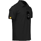 V VALANCH Mens Polo Shirts Short Sleeve Moisture Wicking Golf Polo Athletic Collared Shirt Tennis T-Shirt Tops