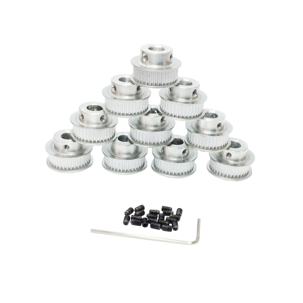 3D Printer Parts Aluminum Alloy Driving Pulley 2Gt/Gt2 36 Tooth 8Mm Bore For Timing Belt 6Mm Width 10Pcs/Pack (738470794258)