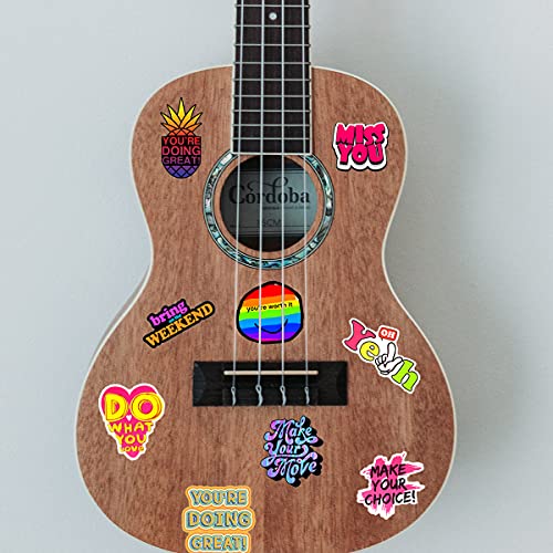 ViKiVi Inspirational Stickers Pack, 100 Pcs Positive Stickers, Motivational Stickers for Water Bottles Hydro Flask Laptop Scrapbook Computer, Waterproof Vinyl Decal Stickers for Women, Teens, Teacher