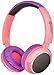 Contixo KB-300 Kid Safe Over The Ear Wireless Bluetooth LED Headphone w/Volume Limiter, Built-in Microphone, Micro SD, FM Stereo Radio (Pink + Purple) - Best Gift