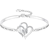 Aihitero Mother's Day ‘Badass Mom’ Gifts, Engraved ‘Always My Mother/Godmother Forever My Friend’ Bangle Bracelet, ‘Mother Son Forever Love’ Women Jewelry, Christmas Birthday Presents from Daughter