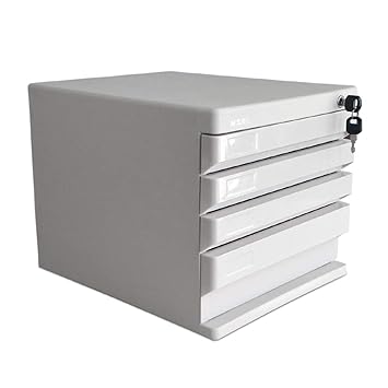 File Cabinet With Lock Four Layer Plastic File Cabinet Gray White Desktop Drawer Cabinet Storage Cabinet