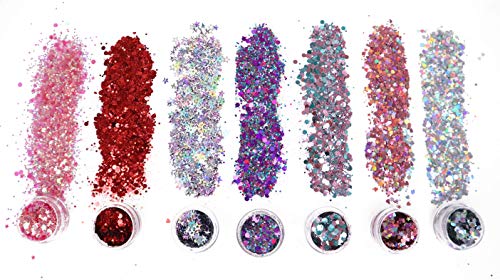35 Grams ✮ Chunky Cosmetic Glitter ✮ Festival Rave Beauty Makeup Face Body Nail ✮ (Multi-Color) … - Thumbnail 2