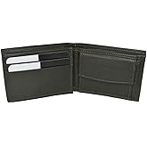 LB LEATHERBOSS Boys Slim Compact Flap Id and Coin Pocket Bifold Wallet (Army Green)