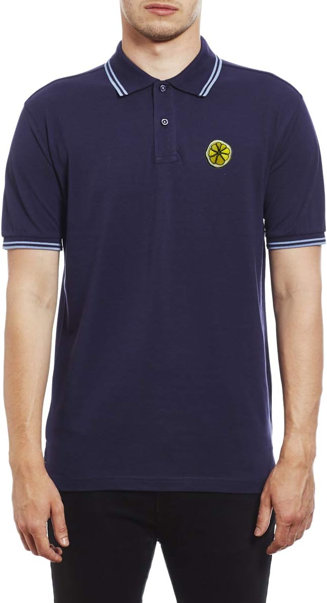 Lemon Slice Embroidered Polo Shirt Men's Quality Heavyweight T-Shirt.