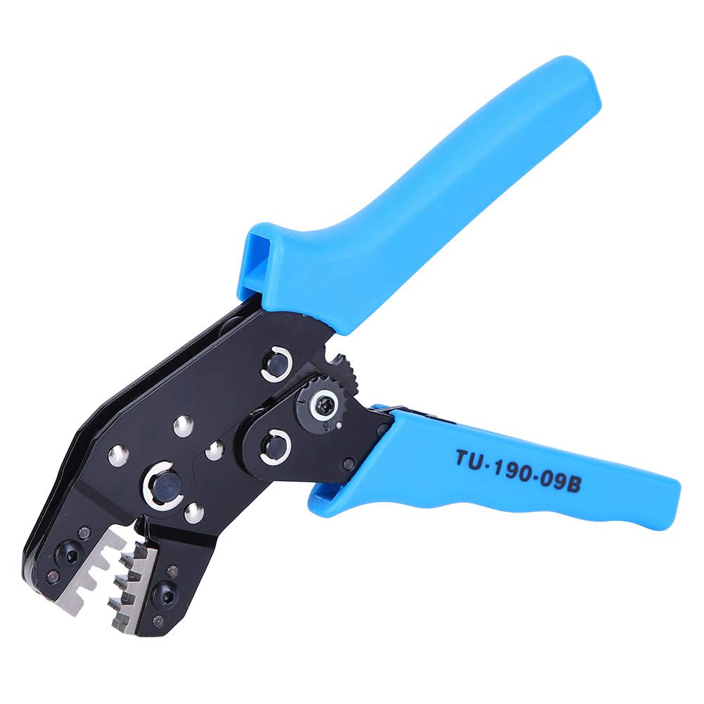 Fafeicy Crimping Tool, Ratchet Terminal Crimper Wire Crimp Tool PVC + Steel Manual Cutting/Tapping Tool(TU-190-09B)