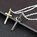 Feraco His Her Cross Pendant Necklace Titanium Steel Matching Set Gift for Anniversary