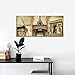 Pyradecor Famous Architecture Canvas Prints Wall Art Paris City Building Pictures Paintings for Living Room Bedroom Home Decorations Modern 3 Piece Stretched Landscape Artwork