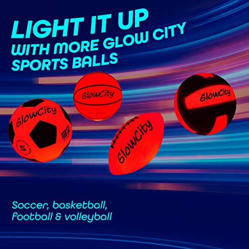 GlowCity Glow in The Dark Football Light Up, Official Size Footballs