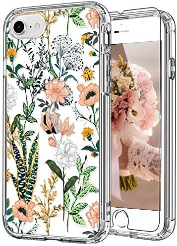 ICEDIO iPhone SE 2020 Case,iPhone 8 Case,iPhone 7 Case with Screen Protector,Clear TPU Cover with Tropical Leaves Floral Patterns for Girls Women,Shockproof Protective Phone Case for iPhone 7/8/SE2 ICEDIO iPhone SE 2020 Case,iPhone 8 Case,iPhone 7 Case with Screen Protector,Clear TPU Cover with Tropical Leaves Floral Patterns for Girls Women,Shockproof Protective Phone Case for iPhone 7/8/SE2