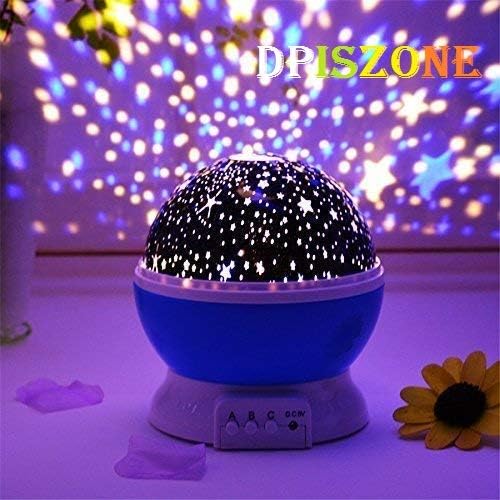 DPISZONE Star Master Night Light Lamp, Rotating Projector with Colors and 360 Degree Moon Star Projection with USB Cable for Kids Room (Multicolor)