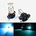 SOCAL-LED 2x H16 5202 LED Fog Light Bulb 15W SMD 5730 12V High Power Bright DRL Bulbs, Ice Blue (Teal)