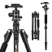 K&F Concept Ultra Compact and Lightweight Aluminum Travel Tripod with Monpod,360° Panorama Ball Head Compatible with Canon Nikon DSLR Cameras
