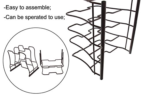 ESYLIFE Kitchen Cabinet Pan Organizer Rack Cookware Holder (Fits 5 Pans/Lids) - Can be Separated Use - Thumbnail 3