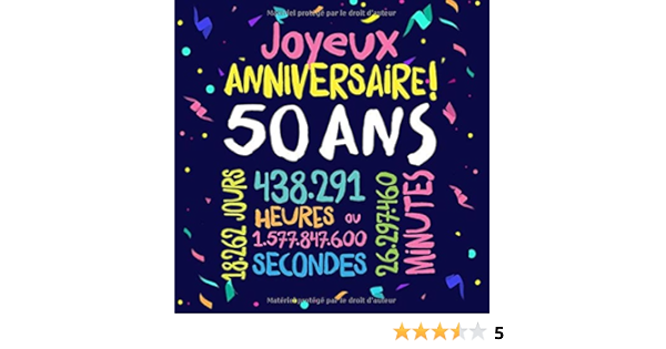 Joyeux Anniversaire 50 Ans Livre D Or Pour Le 50eme Anniversaire 50 Ans Decoration Cadeau D Anniversaire Pour Homme Ou Femme Livre Pour Les Et Photos Des Invites French