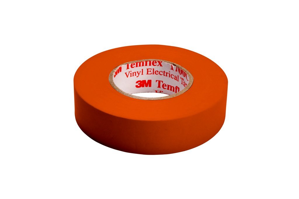3 M Gate A1510 Temflex 1500 Vinyl Electrical Insulation Tape, 15 mm x 10 m Self Adhesive Disk Wallet Orange