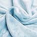 Kingole Flannel Fleece Microfiber Throw Blanket, Luxury Light Blue King Size Lightweight Cozy Couch Bed Super Soft and Warm Plush Solid Color 350GSM (108 x 90 inches)