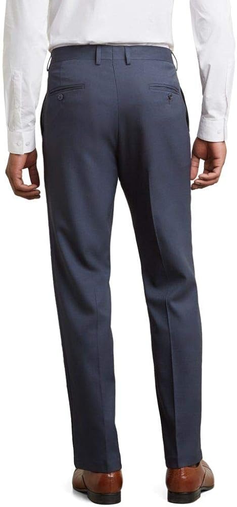 Kenneth Cole Reaction Men's Stretch Modern-Fit Flat-Front Pant at  Men’s Clothing store