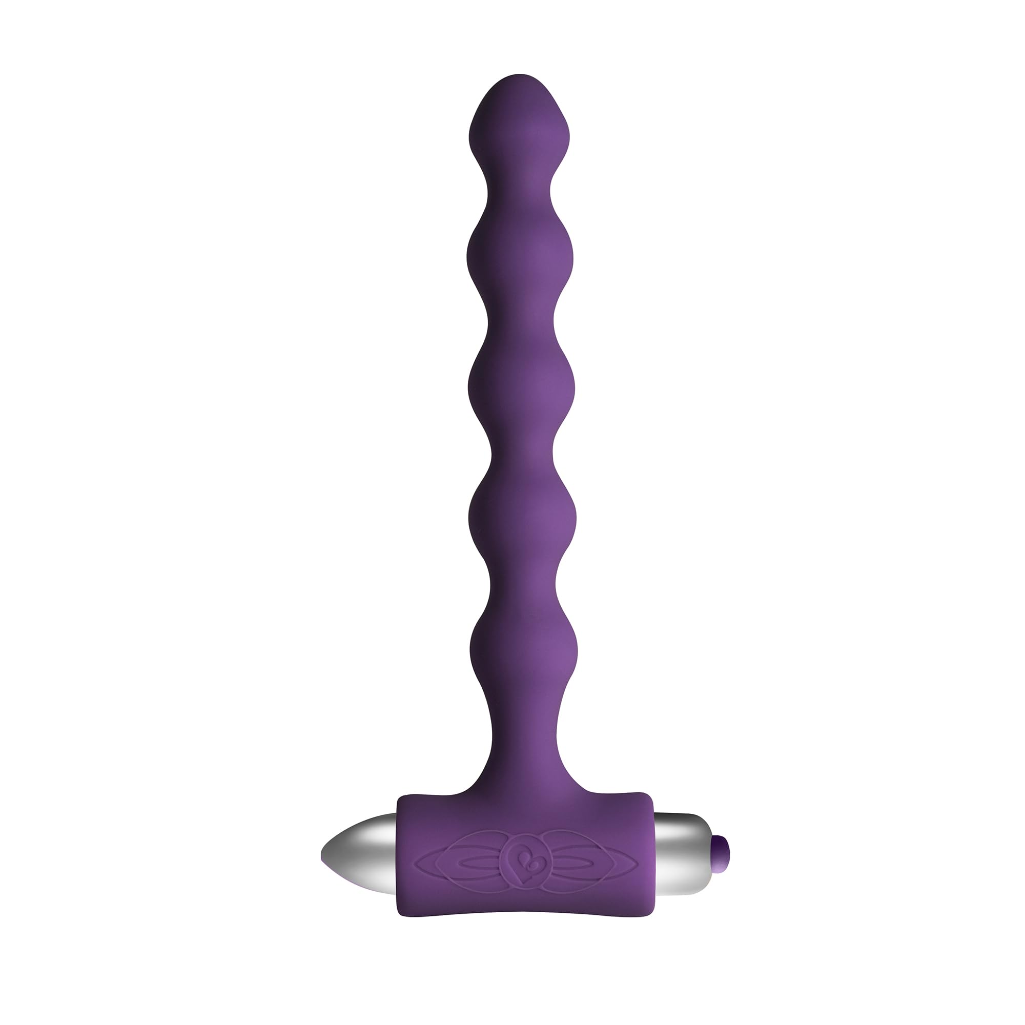 Rocks Off Petite Sensations Pearls Purple –Vibrating Anal Beads, 7 Modes (3 Speeds & 4 Patterns), Flexible Contoured Shaft, Water-Resistant, Quiet, 106g