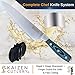 Kaizen Cutlery 3 Piece Sharp Chef Knife Bundle, 8 Inch Chefs Sushi Kitchen Knives Chef's Collection, Steel