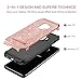Galaxy S9 Case, BENTOBEN Bling Glitter Samsung S9 Case 2 in 1 Slim Hybrid TPU Bumper Hard PC Cover Coat Sparkly Shiny Cute Faux Leather with Metal Kickstand for Girls Samsung Galaxy S9 Rose Gold/Pink