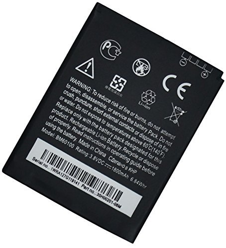BasTex 1800mAh Battery For HTC T528W, PM60120, One SV, C520e, C525E, C525C SC ST SU SV 1 SV C520E T528T BM60100