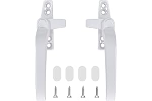Kioiner 2 Pcs Casement Window Locking Handles, Aluminium Alloy Rotating Window Handle, Universal Window Handle Grip Right Han