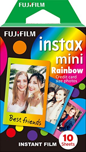 Fujifilm Instax Mini Rainbow Instant Film, 10 Photos/Pack (Rainbow)