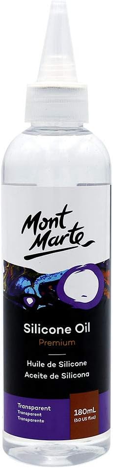 MONT MARTE Premium Silicone Oil 6oz (180ml) for Acrylic Pouring Paint Cells and Fluid Art, 180 ml (Pack of 1)