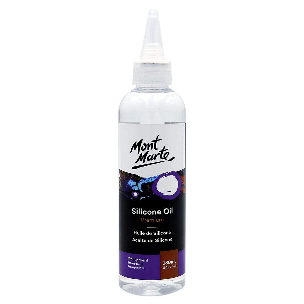 MONT MARTE Premium Silicone Oil 6oz (180ml) for Acrylic Pouring Paint Cells and Fluid Art.