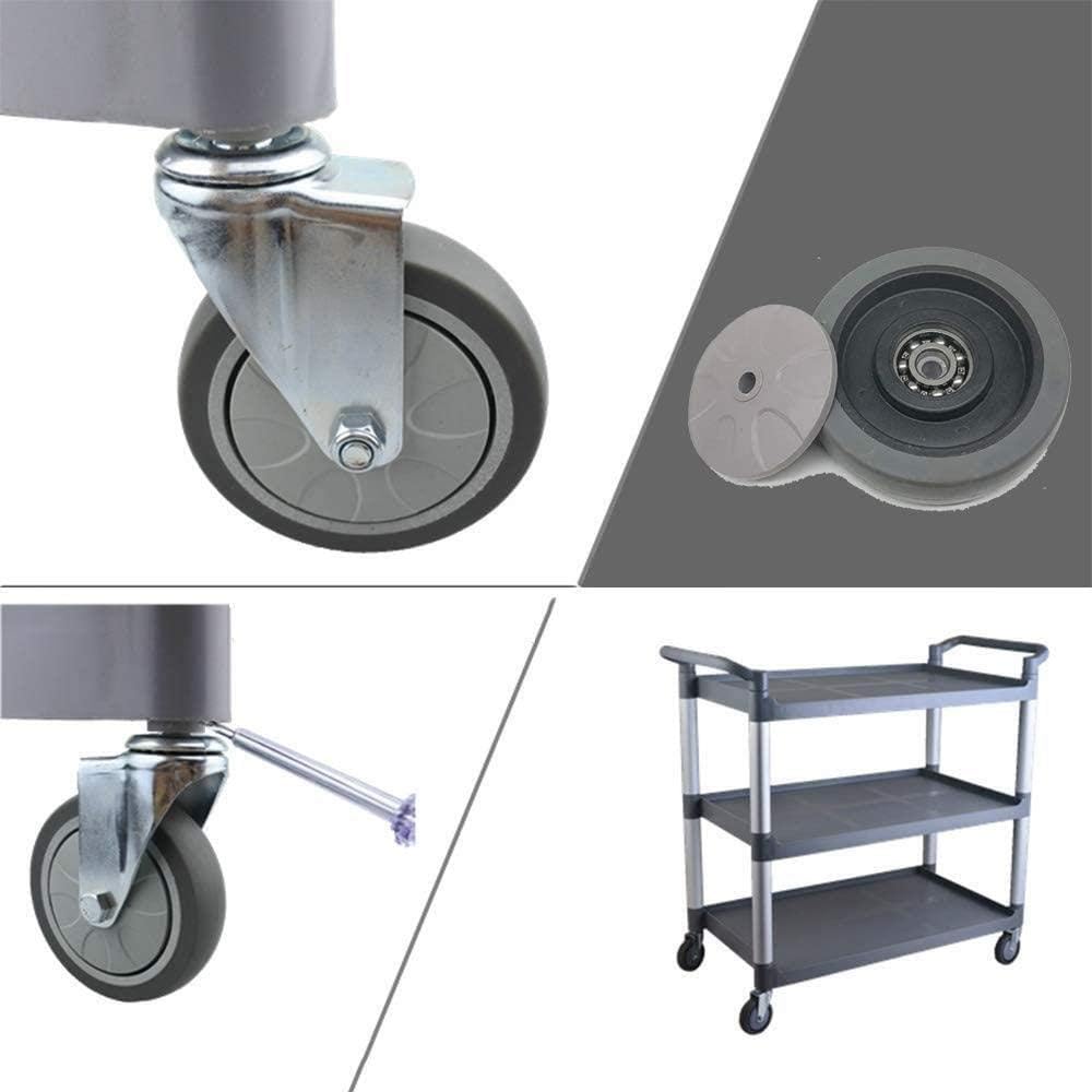 Cylficl FANYF 4in Casters Wheels 45/85mm Square Tube Mounting Grey