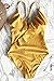 Cupshe Fashion Happy Ending Solid One-Piece Swimsuit Beach Swimwear Bathing Suit (XL),Yellow