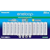 Panasonic BK-3MCCA16FA eneloop AA 2100 Cycle Ni-MH Pre-Charged Rechargeable Batteries, (package includes 16AA blue or 16AA white)