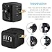 Travel Adapter, Universal Power Adapter All in One Wall AC Power Plug Worldwide with 3 USB & 1 Type-C 3.4A High Speed international power adapter for US,EU, UK, AUS