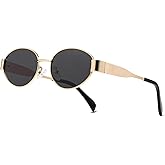 Plinvo Retro Oval Sunglasses for Women Men - Polarized UV400 Trendy Classic Fashion Shades